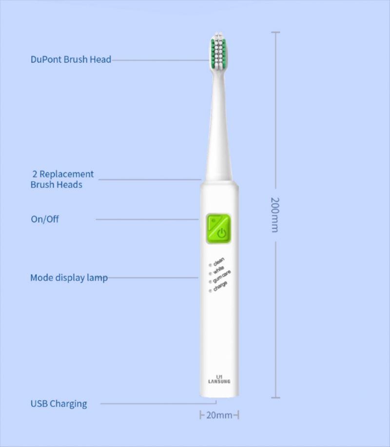 Hot selling whitening teeth sonic toothbrush with cheapest price rechargeable toothbrush slim
