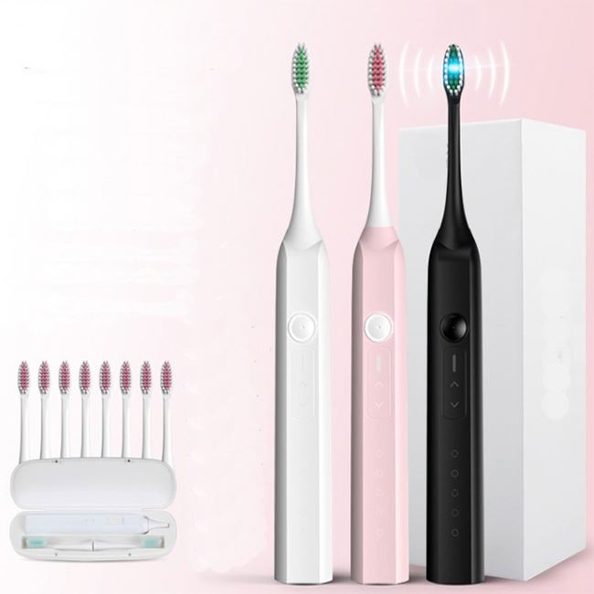 KY best selling products Black rechargeable sonic dental care silent electric folding toothbrush electronic toothbrush